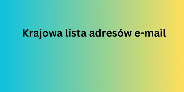 Krajowa lista adresów e-mail