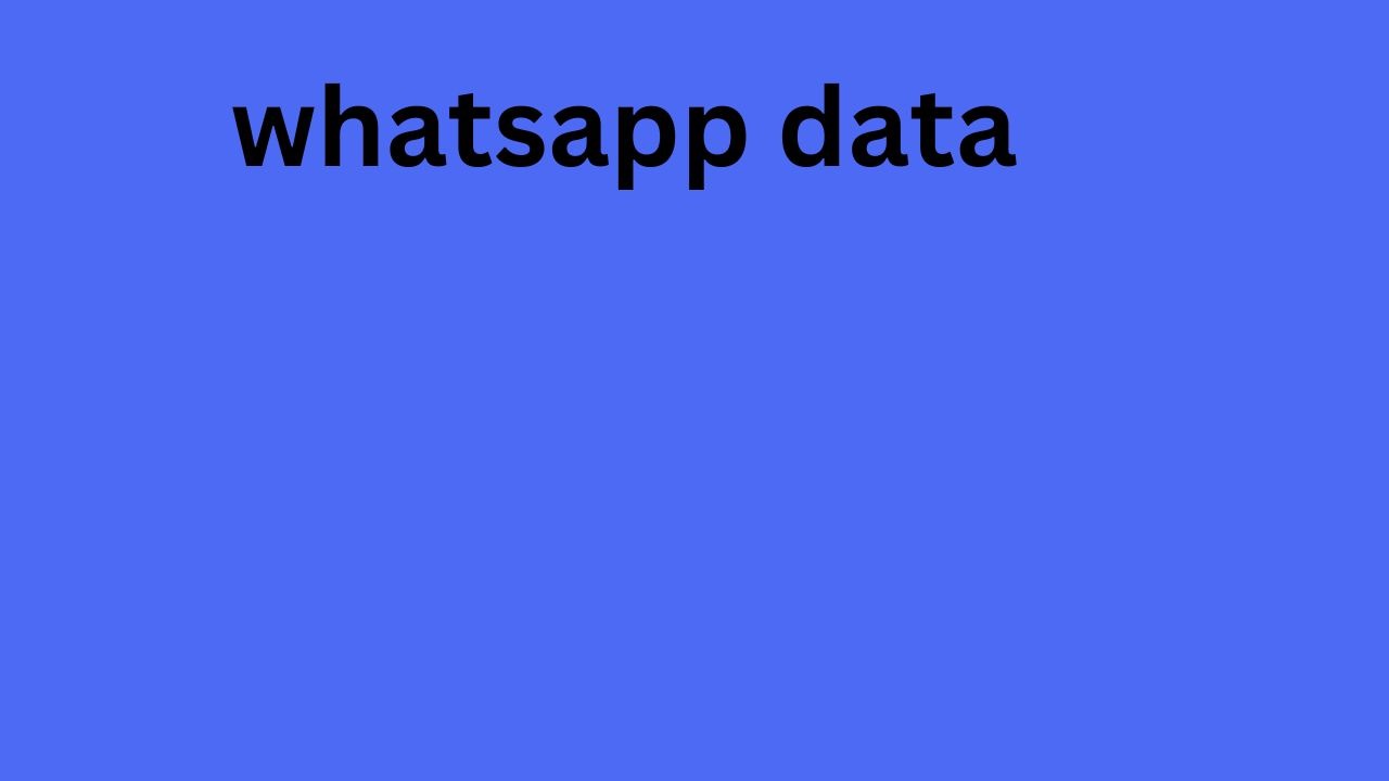 whatsapp data