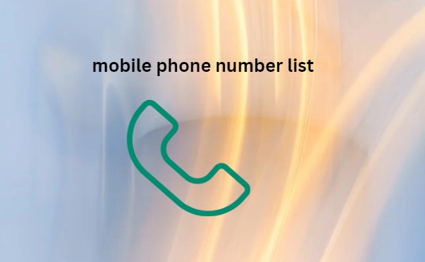 mobile phone number list