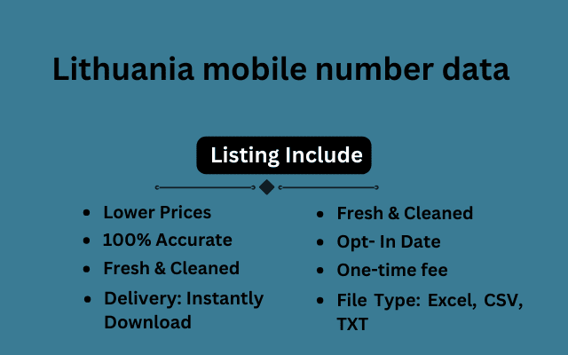 Lithuania mobile number data
