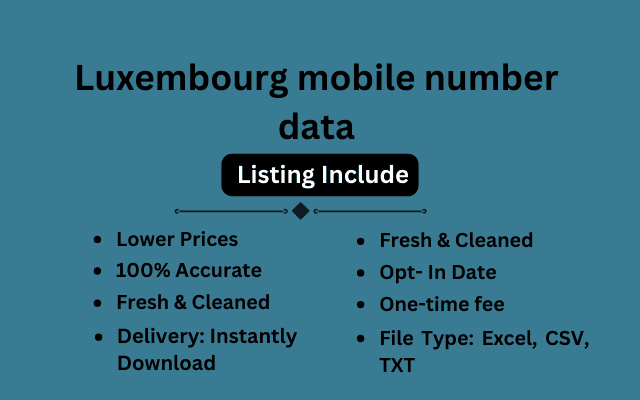 Luxembourg mobile number data