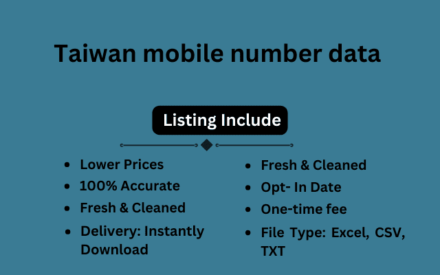 Taiwan mobile number data